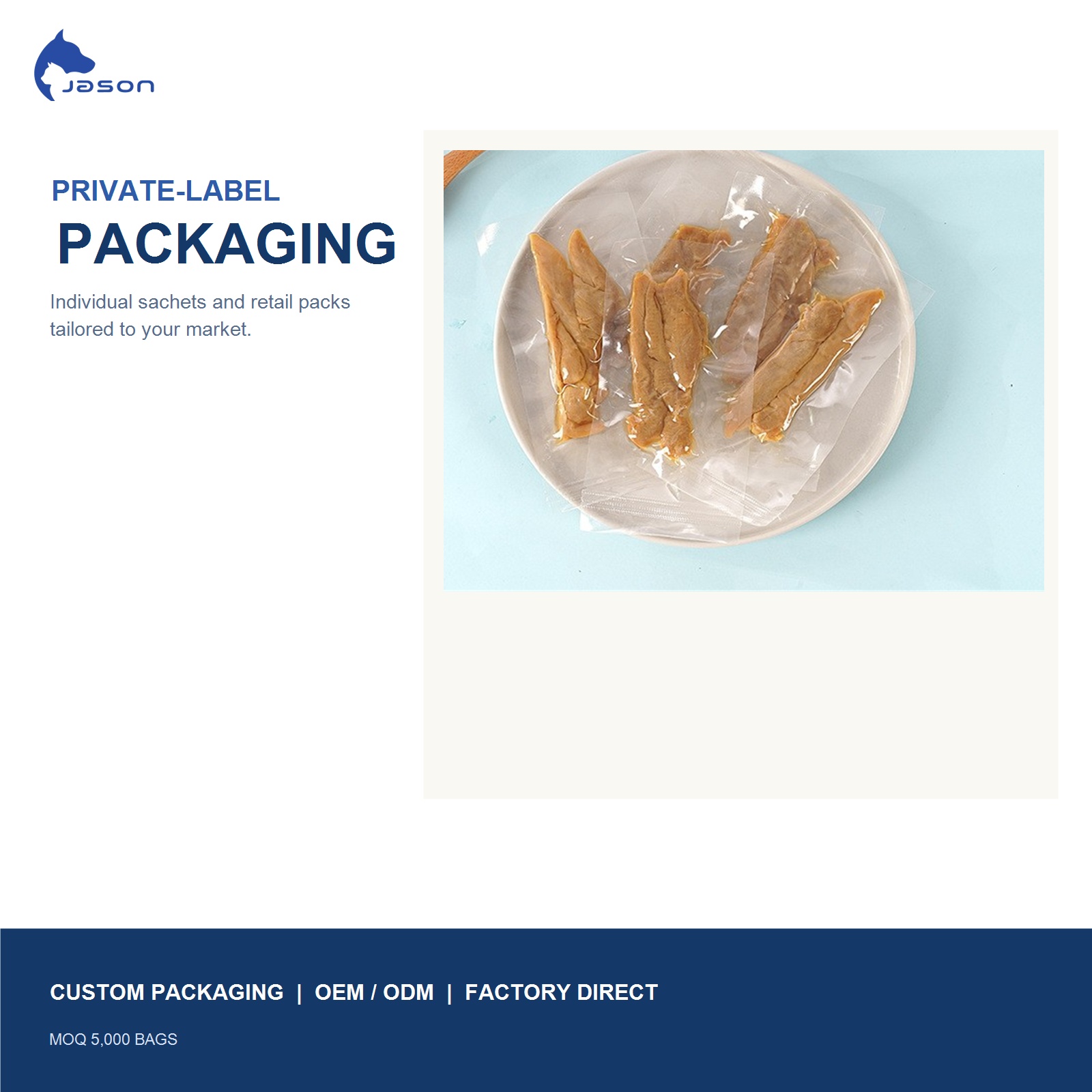 Steamed Duck Breast Pet Treats | Private Label & OEM Manufacturer