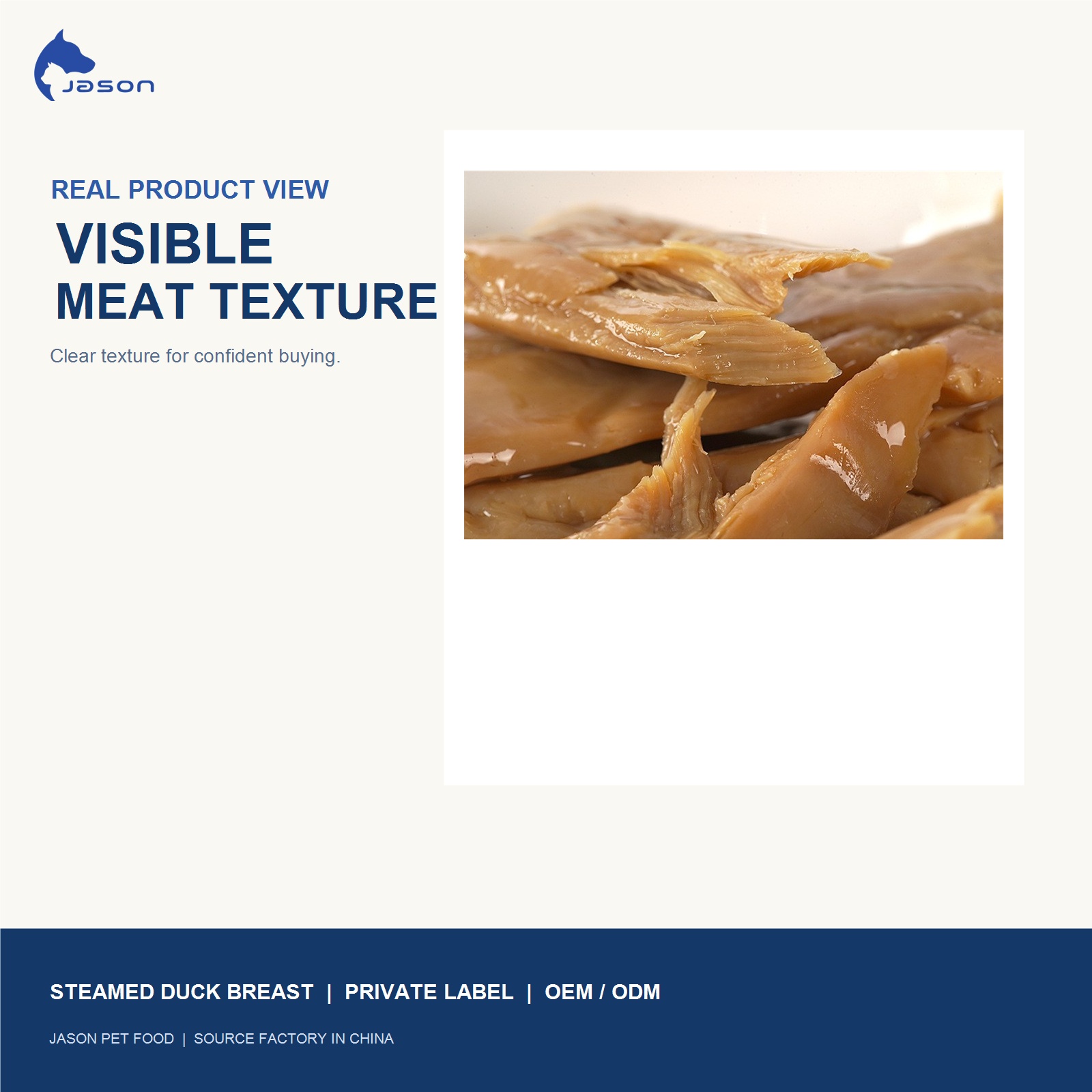 Steamed Duck Breast Pet Treats | Private Label & OEM Manufacturer
